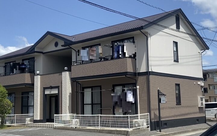 岡山市中区　アパート　屋根・外壁塗装工事